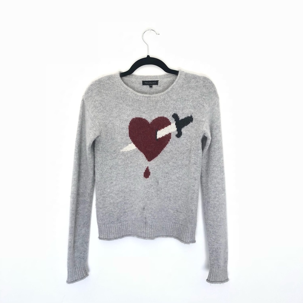 Aritzia Angora Heart Sweater